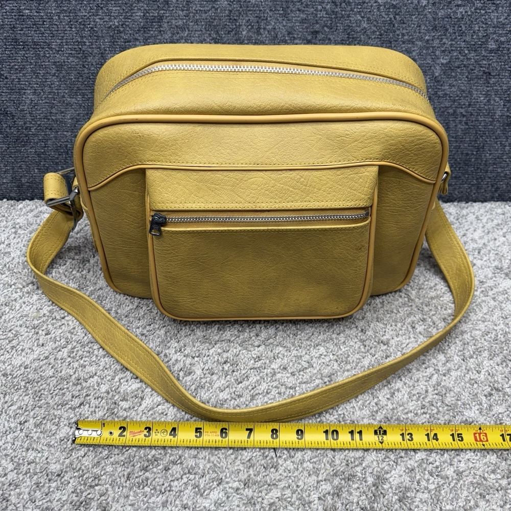Vintage American Tourister Carry On Tote Overnight Shoulder Bag 14" mustard